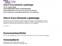 agla-lipidologie.ch Webseite Vorschau