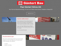 guentert-bau.ch Webseite Vorschau