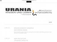 uraniaverlag.wordpress.com Webseite Vorschau