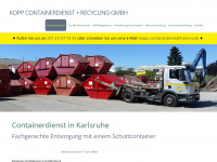 container-kopp-karlsruhe.de Webseite Vorschau