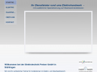 elektrotechnik-preiser.de Webseite Vorschau