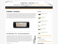 26650-akku.de Webseite Vorschau