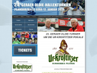 geraer-oldie-hallenturnier.de Webseite Vorschau