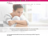prodonna.ch Webseite Vorschau