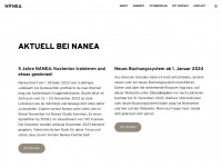 nanea.ch Webseite Vorschau