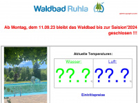 waldbad-ruhla.de Webseite Vorschau