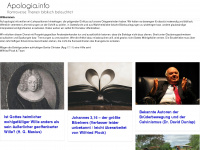 apologia.info Webseite Vorschau