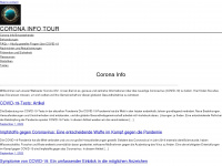 coronainfo-tour.de Webseite Vorschau