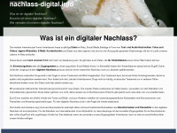 nachlass-digital.info Webseite Vorschau