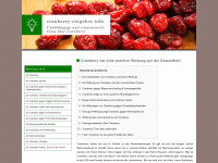 cranberry-ratgeber.info Webseite Vorschau