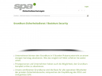 spa-sicherheitsschulungen.ch Webseite Vorschau