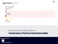 harlander-partner.at Webseite Vorschau