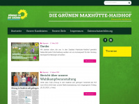 grüne-maxhütte-haidhof.de Webseite Vorschau
