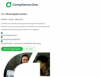 compliance.one Webseite Vorschau
