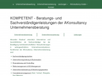akonsultancy.at Webseite Vorschau