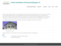 kreiner-hausverwaltungen.de Webseite Vorschau