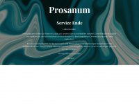 prosanum.ch Webseite Vorschau