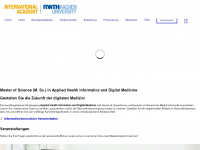 master-applied-health-informatics.com Webseite Vorschau