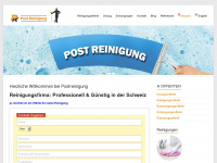postreinigung.ch Webseite Vorschau