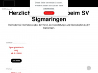 sv-sigmaringen.de Webseite Vorschau