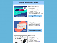 cashback-card.ch Webseite Vorschau