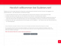 sudeten.net Webseite Vorschau