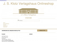 klotz-verlagshaus-shop.de Webseite Vorschau