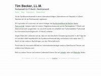 becker-tim.de Webseite Vorschau