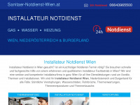 sanitaer-notdienst-wien.at Webseite Vorschau