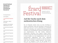 erardfestival.com Webseite Vorschau