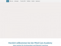 mindcare-academy.eu Webseite Vorschau