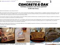 concrete-oak.de Webseite Vorschau