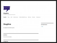 slugline.info Webseite Vorschau