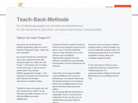 bzaek-teach-back.de Webseite Vorschau