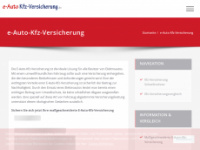 e-auto-kfz-versicherung.de Webseite Vorschau
