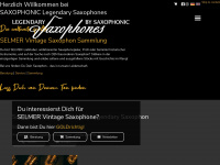 legendary-saxophones.com Webseite Vorschau