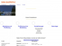 duna-bauprofile.ch Webseite Vorschau