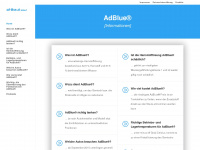 ad-blue.at Webseite Vorschau