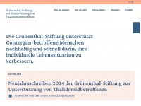 grunenthal-stiftung.com Webseite Vorschau