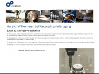 wecotech-lohnfertigung.ch Webseite Vorschau