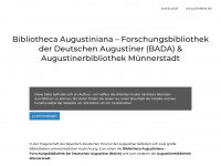 bibliotheca-augustiniana.de Webseite Vorschau