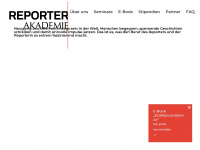 reporter-akademie.de Webseite Vorschau