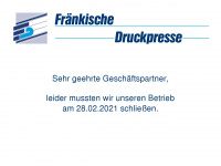 fraenkische-druckpresse.de Webseite Vorschau