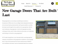 trilakesgaragedoors.com Webseite Vorschau