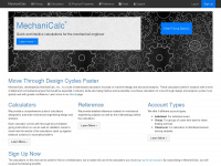 mechanicalc.com Webseite Vorschau