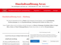 haushaltsaufloesung-arcax.de Webseite Vorschau