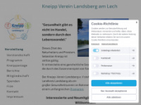 kneipp-landsberg.jimdofree.com Webseite Vorschau