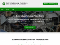 schrottabholung-paderborn.de Webseite Vorschau
