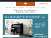 musicgear.ch Webseite Vorschau