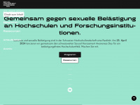 universities-against-harassment.ch Webseite Vorschau